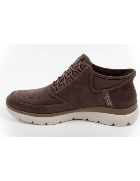 Skechers buty męskie summits siegul slip-ins ocieplane brązowe