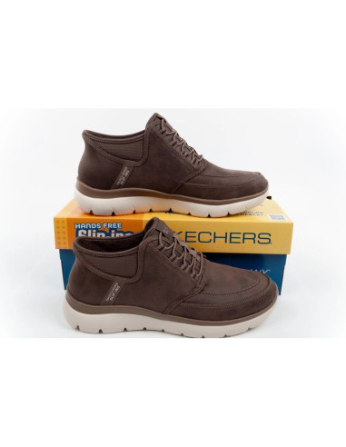 Skechers buty męskie summits siegul slip-ins ocieplane brązowe