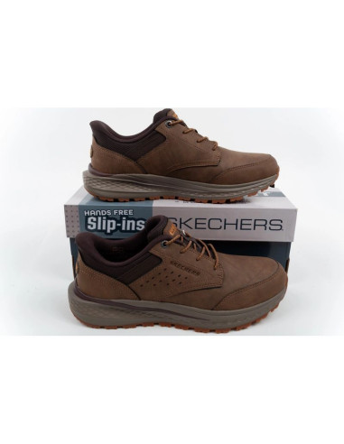 Skechers buty męskie slade ultra slip-ins brązowe wsuwane wygodne