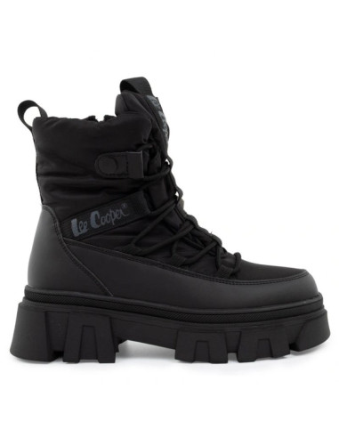 Lee cooper buty zimowe damskie czarne ocieplane botki na zamek