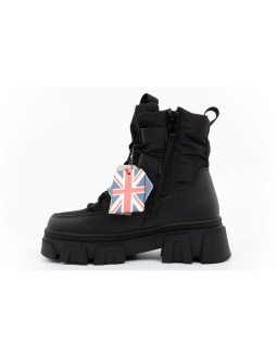 Lee cooper buty zimowe damskie czarne ocieplane botki na zamek 2