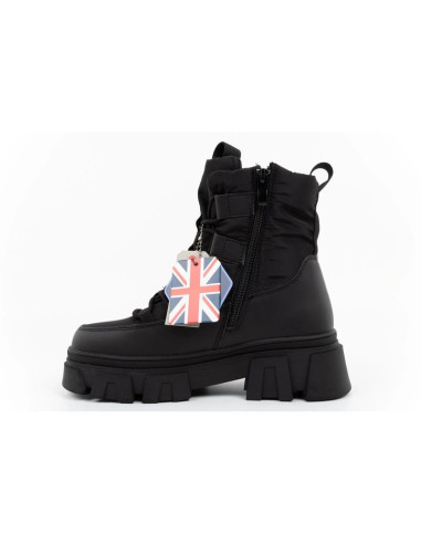 Lee cooper buty zimowe damskie czarne ocieplane botki na zamek