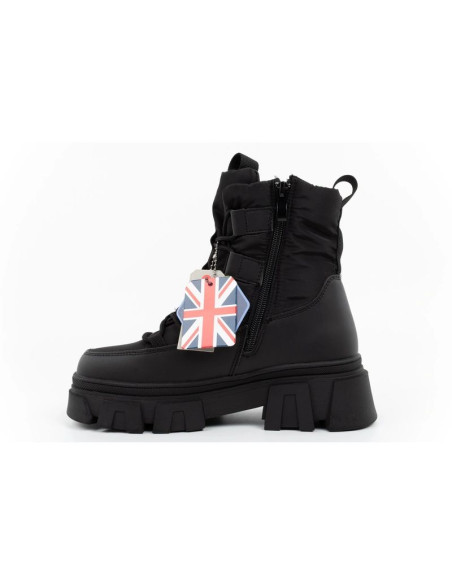 Lee cooper buty zimowe damskie czarne ocieplane botki na zamek