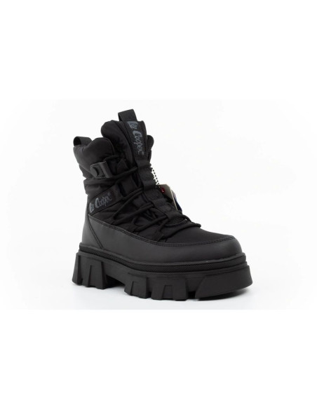 Lee cooper buty zimowe damskie czarne ocieplane botki na zamek