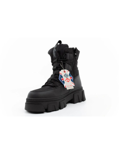 Lee cooper buty zimowe damskie czarne ocieplane botki na zamek
