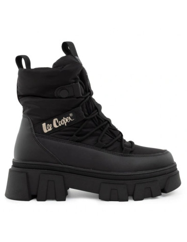Lee cooper buty zimowe damskie czarne ocieplane botki na zamek