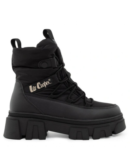 Lee cooper buty zimowe damskie czarne ocieplane botki na zamek