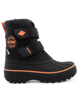 Lee cooper buty zimowe dziecięce śniegowce czarne ocieplane na rzep