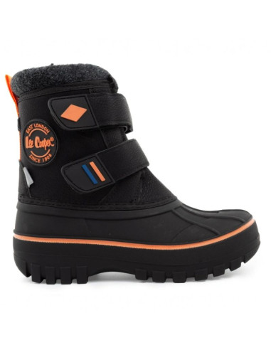 Lee cooper buty zimowe dziecięce śniegowce czarne ocieplane na rzep