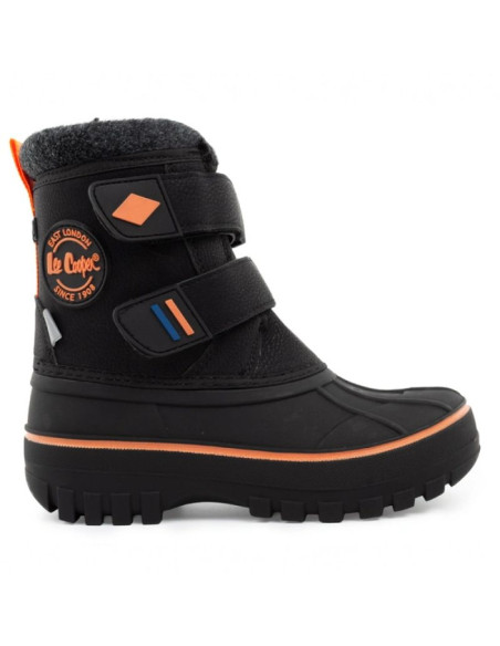 Lee cooper buty zimowe dziecięce śniegowce czarne ocieplane na rzep