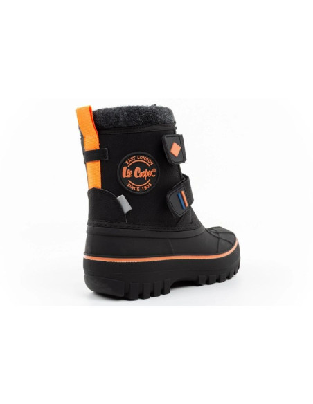 Lee cooper buty zimowe dziecięce śniegowce czarne ocieplane na rzep