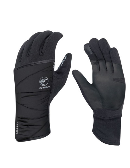 Chiba rękawiczki polarfleece titan czarne xl