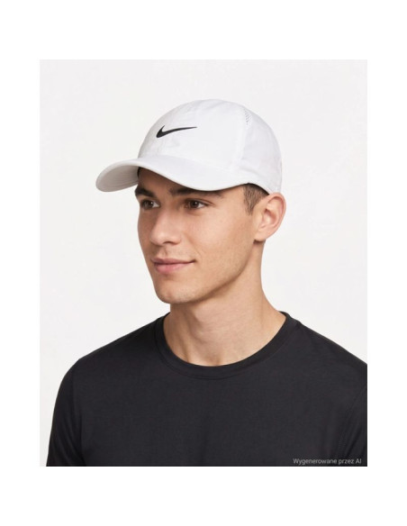 Nike czapka męska z daszkiem dri-fit club biała sportowa lekka