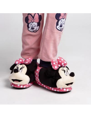 Cerda buty papcie kapcie minnie 3d miękkie ciepłe modne bajkowe