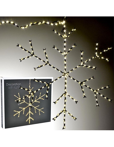 Płatek śniegu dekoracyjny wiszący 470led ciepły biały