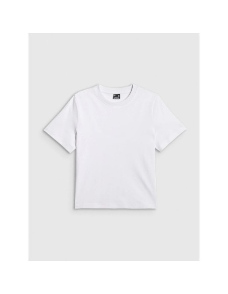 T-shirt regular gładki damski 4f 4fraw25ttshf3625-10s