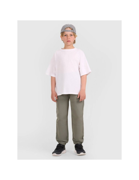 T-shirt oversize gładki chłopięcy 4f 4fjwaw25ttshm2411-10s