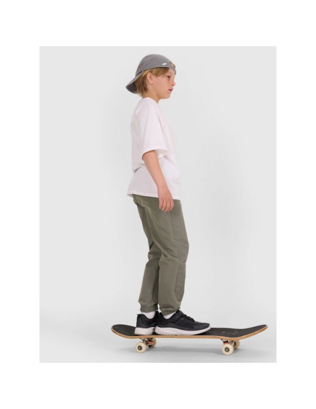 T-shirt oversize gładki chłopięcy 4f 4fjwaw25ttshm2411-10s