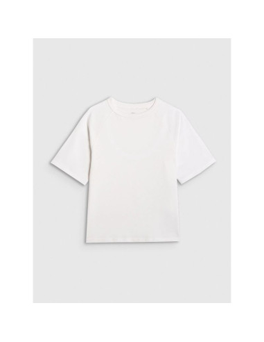 T-shirt oversize gładki chłopięcy 4f 4fjwaw25ttshm2411-10s