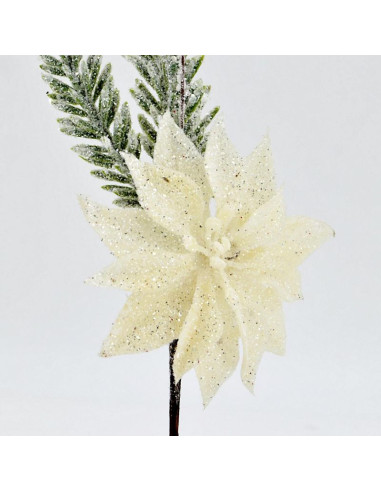 Gałązka dekoracyjna 23cm srebrna