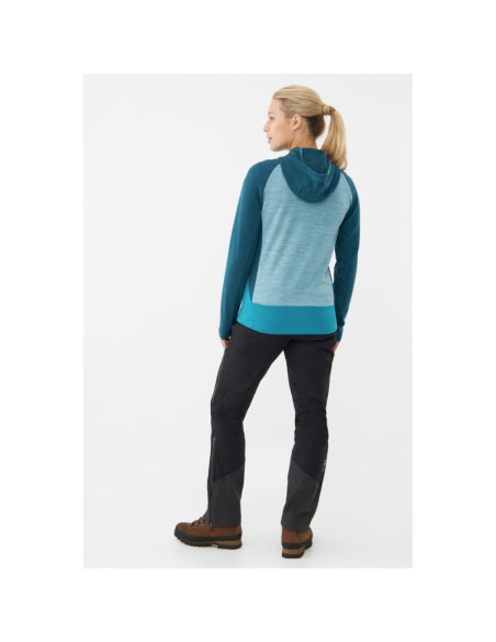 Bluza damska viking delmore hoodie lady rozpinana z kapturem turkusowa   xxl