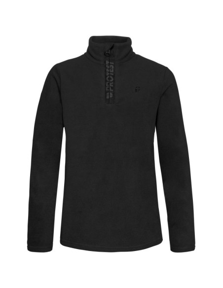 Bluza z półgolfem dziecięca protest perfecty jr elastyczny materiał czarna (p3810400/290)