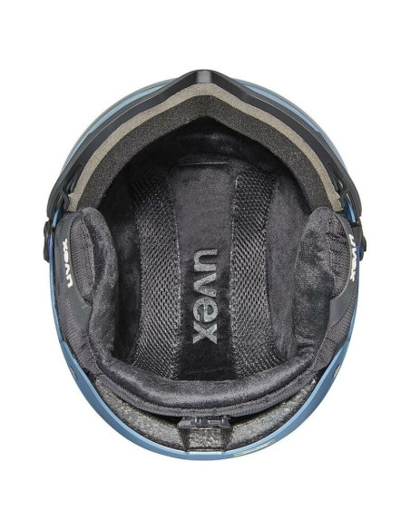 Uvex skihelm wanted visor kolor kamienia, niebieski
