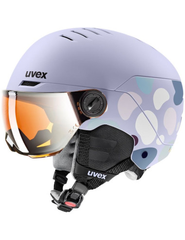 Uvex skihelm rocket jr visor lawenda