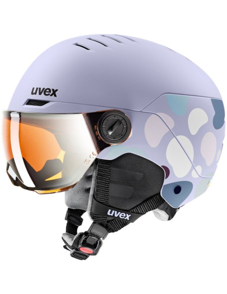 Uvex skihelm rocket jr visor lawenda