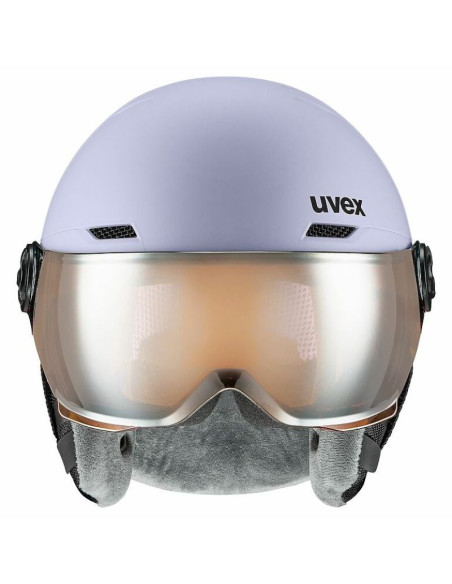 Uvex skihelm rocket jr visor lawenda