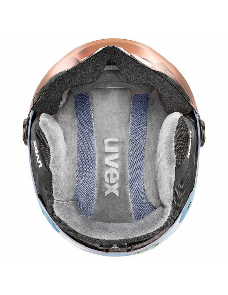 Uvex skihelm rocket jr visor lawenda