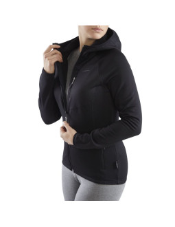 Bluza damska z kapturem viking jukon hoodie lady szybkoschnąca czarna (730/23/0900/09)