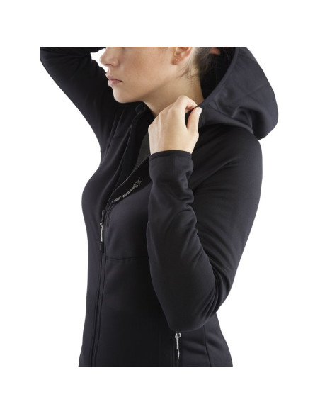 Bluza damska z kapturem viking jukon hoodie lady szybkoschnąca czarna (730/23/0900/09)