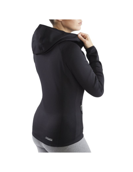 Bluza damska z kapturem viking jukon hoodie lady szybkoschnąca czarna (730/23/0900/09)