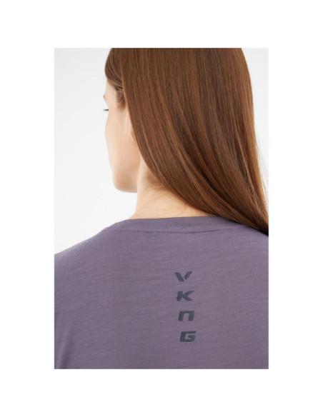 T-shirt damski viking salen lady merino purpurowy   xl
