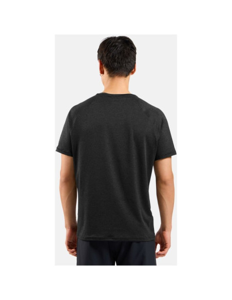 Koszulka z krótkim rękawem męska odlo t-shirt crew neck s/s essential 365 czarna   xl