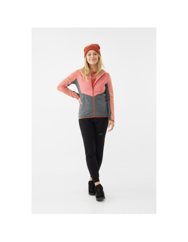 Kurtka damska viking creek hoodie bamboo lady rozpinana z kapturem różowa   s
