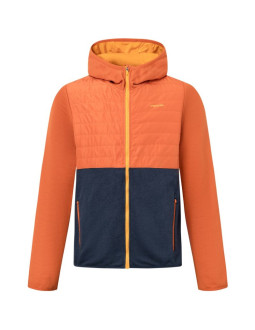 Kurtka męska viking creek hoodie bamboo man rozpinana z kapturem pomarańczowa   m