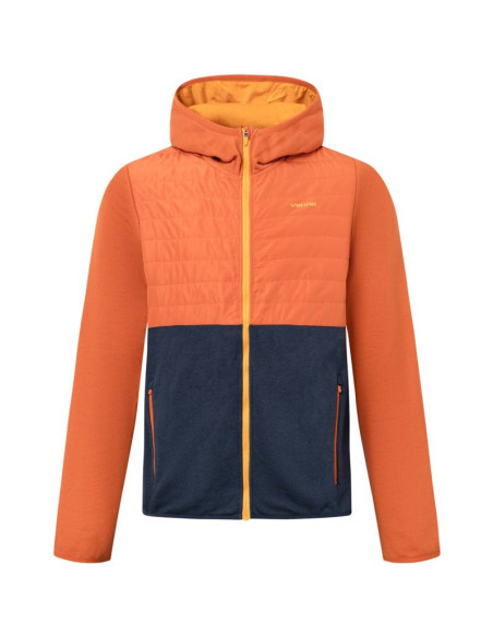 Kurtka męska viking creek hoodie bamboo man rozpinana z kapturem pomarańczowa   m