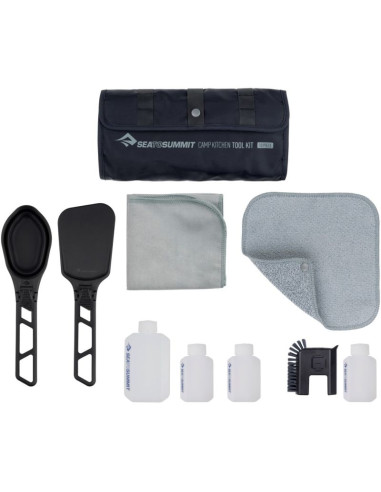 Zestaw narzędzi kuchennych sea to summit camp kitchen tool kit z buteleczkami - 10 elementów   one size