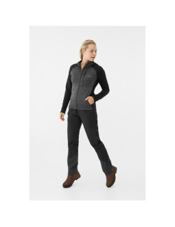 Bluza damska viking delmore hoodie lady rozpinana z kapturem czarna   m