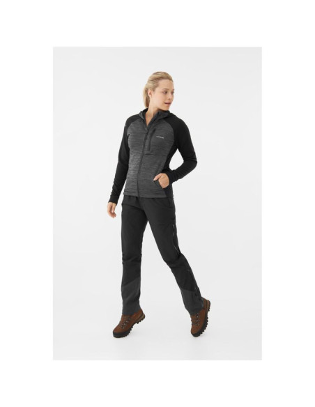 Bluza damska viking delmore hoodie lady rozpinana z kapturem czarna   m