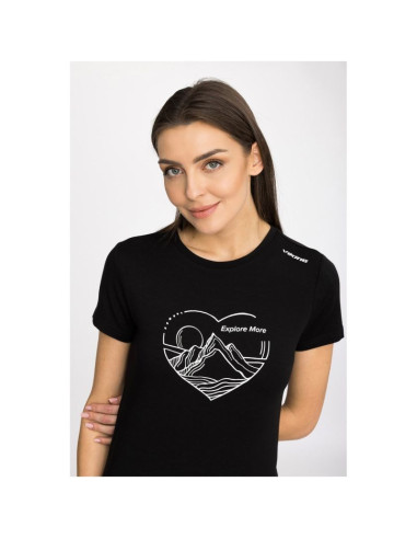 T-shirt damski viking lenta bamboo light lady czarny   xl