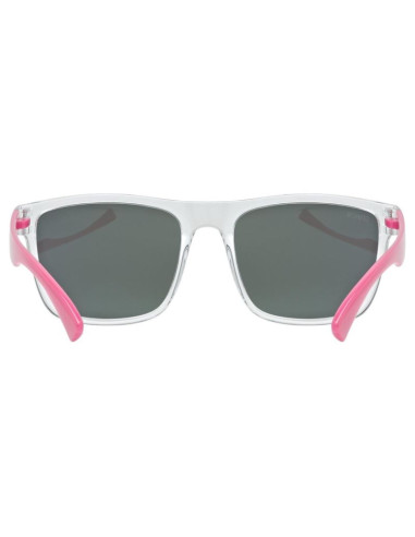 Uvex rookie clear okulary do wielu sportów chłopak, dziewczyna oprawki pełne różowy, półprzezroczysty