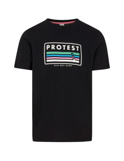 T-shirt męski protest prtbarn czarny   m