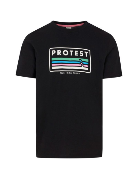 T-shirt męski protest prtbarn czarny   m