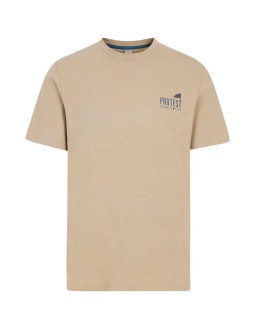 T-shirt męski protest prtoxford beżowy   l