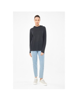 Longsleeve damski viking canby lady bamboo z kapturem granatowy   xs
