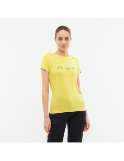 T-shirt damski viking lenta bamboo light lady żółty   xs