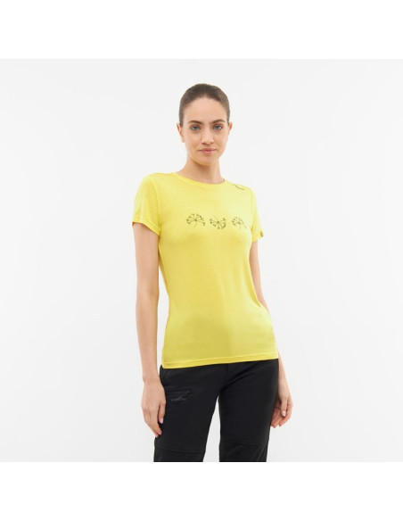 T-shirt damski viking lenta bamboo light lady żółty   xs
